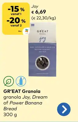Bio Planet Gr'eat granola joy aanbieding