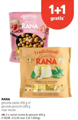 Spar RANA ravioli ricotta & spinazie 400 g aanbieding