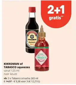 Spar Tabasco sriracha 265 ml aanbieding