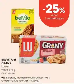 Spar Grany moelleux woudvruchten 195 g aanbieding