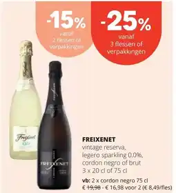 Spar FREIXENET cordon negro 75 cl aanbieding
