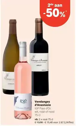Spar Vendanges d'Anastasie rosé 75 cl aanbieding