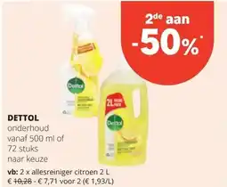 Spar DETTOL allesreiniger citroen 2 L aanbieding