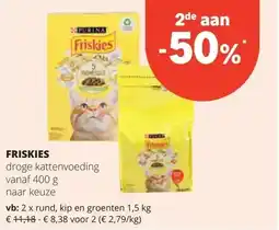 Spar FRISKIES rund, kip en groenten 1,5 kg aanbieding