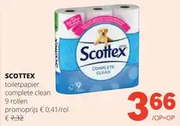 Spar SCOTTEX toiletpapier aanbieding