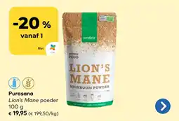 Bio Planet Purasana Lion's Mane poeder aanbieding
