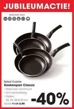Hanos Select Cuisine Koekenpan Classic aanbieding