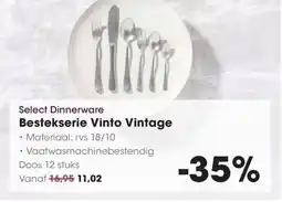Hanos Select dinnerware bestekserie vinto vintage aanbieding