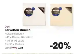 Hanos Duni Servetten Dunilin aanbieding
