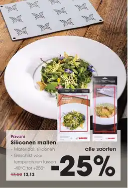 Hanos Pavoni Siliconen mallen aanbieding