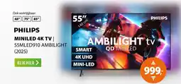 Expert PHILIPS MINILED 4K TV 55MLED910 aanbieding