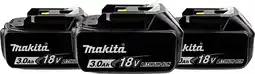 Coolblue Makita BL1830B LXT 18 V 3,0 Ah Batterie Lot de 3 aanbieding