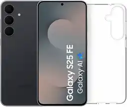 Coolblue Samsung Galaxy S25 FE 128 Go Noir 5G + BlueBuilt Back Cover Transparent aanbieding
