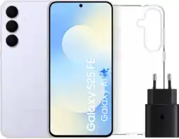 Coolblue Samsung Galaxy S25 FE 128 Go Bleu Clair 5G + Pack d'Accessoires aanbieding