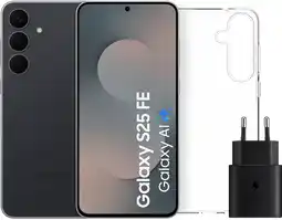 Coolblue Samsung Galaxy S25 FE 256Go Noir 5G + Pack d'Accessoires aanbieding