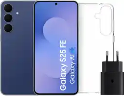Coolblue Samsung Galaxy S25 FE 128 Go Bleu Foncé 5G + Pack d'Accessoires aanbieding