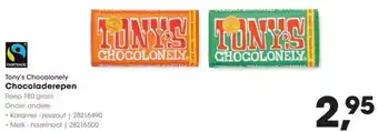 Hanos Tony's Chocolonely Chocoladerepen aanbieding