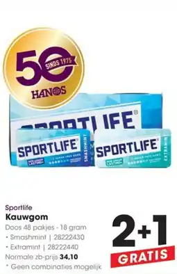 Hanos Sportlife Kauwgom aanbieding