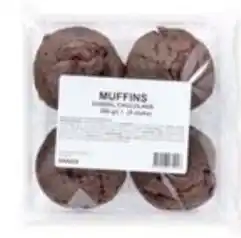 Hanos Muffins dubbele chocola aanbieding