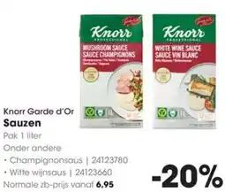 Hanos Knorr Garde d'Or Sauzen aanbieding