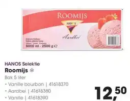 Hanos Hanos selektie roomijs aanbieding