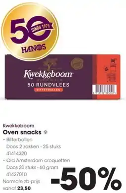 Hanos Kwekkeboom Oven snacks aanbieding