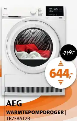 Expert AEG Warmtepompdroger | TR738AT2B aanbieding