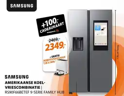 Expert Samsung amerikaanse koelvriescombinatie RS90F66BETEF 9-SERIE FAMILY HUB aanbieding