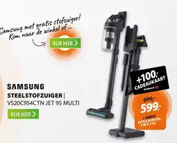 Expert Samsung steelstofzuiger | VS20C954CTN JET 95 MULTI aanbieding