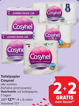 Carrefour Cosynel Toiletpapier aanbieding