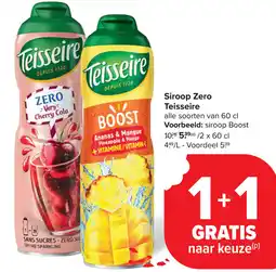 Carrefour Teisseire Siroop Zero aanbieding