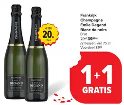 Carrefour Champagne Émile Degand Blanc de noirs Brut aanbieding