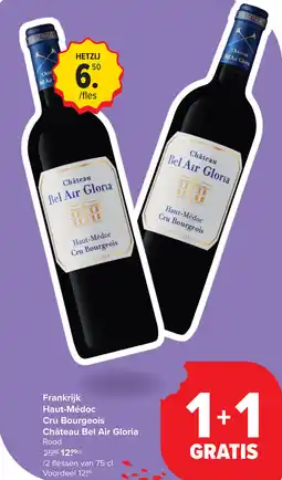 Carrefour Haut-Médoc Cru Bourgeois Château Bel Air Glora Rood aanbieding