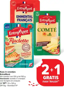 Carrefour EntreMont Kaas in sneetjes aanbieding