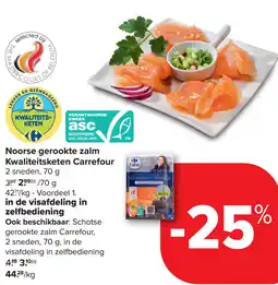 Carrefour Noorse gerookte zalm Kwaliteitsketen Carrefour aanbieding