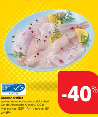 Carrefour Roodbaarsfilet aanbieding