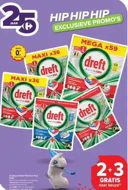 Carrefour Dreft Vaatwasmiddel Platinum Plus aanbieding