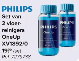 Carrefour Philips Set van 2 vloerreinigers OneUp XV1892/0 aanbieding