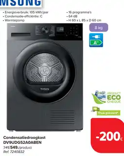 Carrefour Samsung Condensatiedroogkast DV9UDG52AOABEN aanbieding