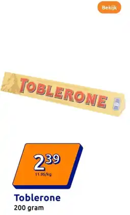 Action Toblerone aanbieding