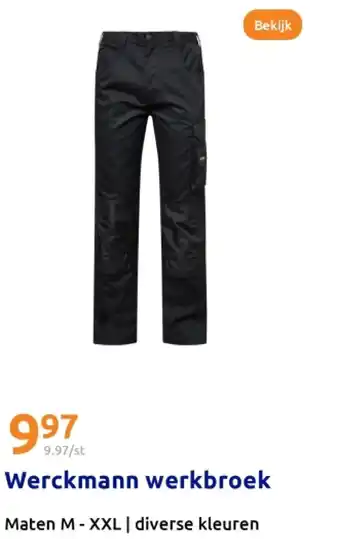Action Werckmann werkbroek aanbieding