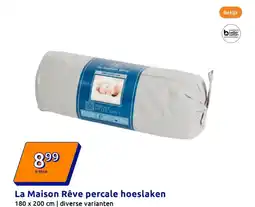 Action La Maison Rêve percale hoeslaken aanbieding