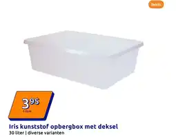 Action Iris kunststof opbergbox met deksel aanbieding
