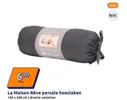 Action La Maison Rêve percale hoeslaken aanbieding