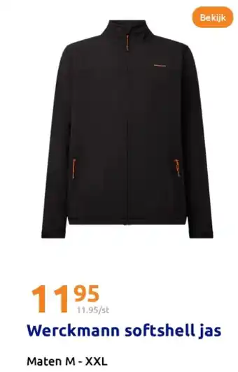 Action Werckmann softshell jas aanbieding