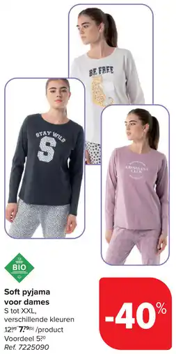 Carrefour Soft pyjama voor dames aanbieding