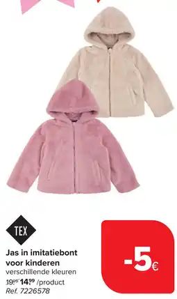 Carrefour Jas in imitatiebont voor kinderen aanbieding