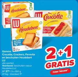 Carrefour Gamma Cracotte, Crackers, Parovita en beschuiten Heudebert LU aanbieding