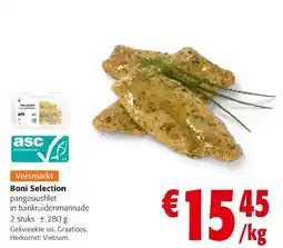Colruyt Boni Selection pangasiusfilet in tuinkruidenmarinade aanbieding