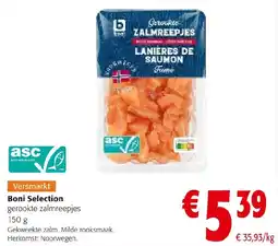 Colruyt Boni Selection gerookte zalmreepjes aanbieding